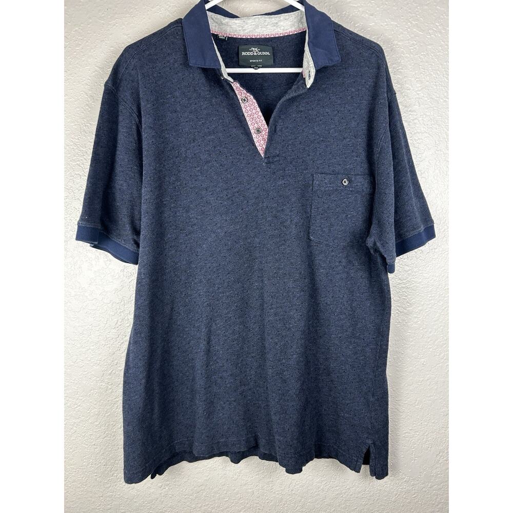 Rodd & Gunn Sports Fit Polo Shirt Blue Short Sleeve Chest Pocket 100% Cotton 2XL